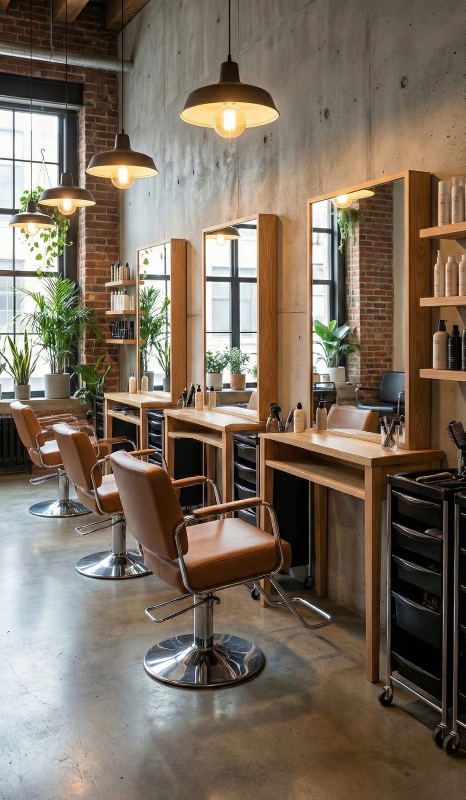 ヘアーサロン セット面 レジカウンター 美容室 理容室