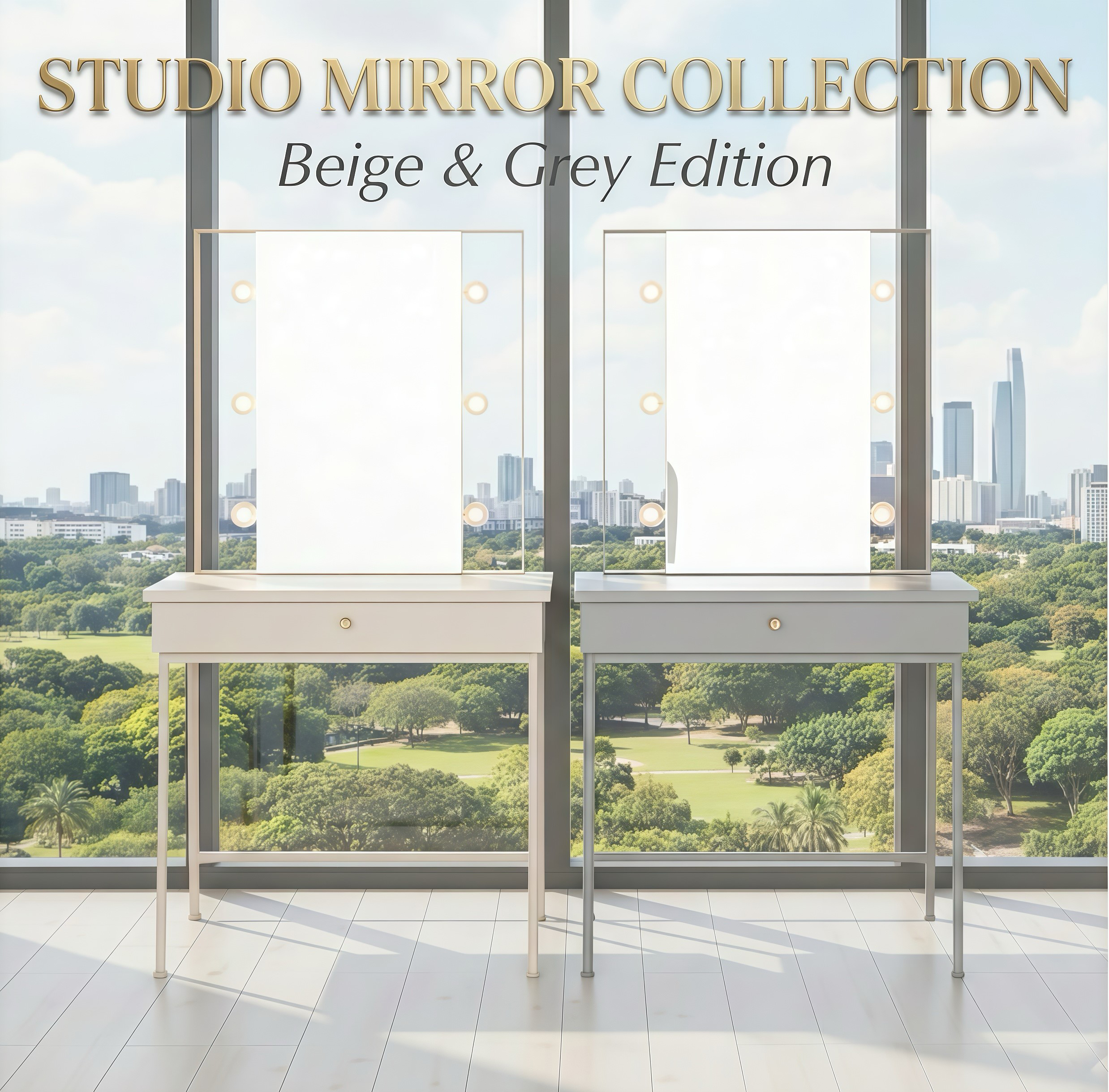 マツエク フェイシャルエステセット面 美容室ドレッサー セット面ドレッサー ヘアーサロン女優ミラー 女優ドレッサー LEDミラー オーダードレッサー